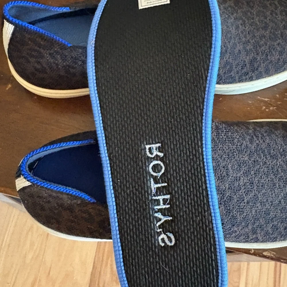 Rothy's the Original leopard print Slip-On Sneakers 8 - Picture 6 of 7